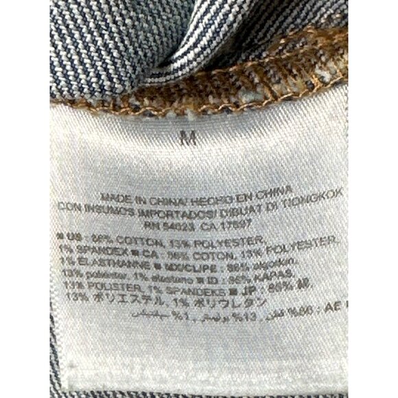 Old Navy Jacket Womens Medium Blue Jean Denim Button Front Causal Cropped - Picture 5 of 8